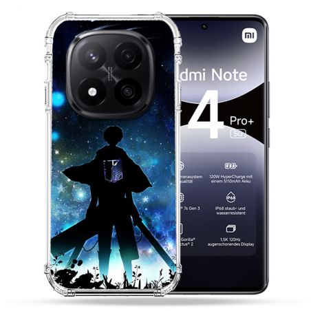 Coque Renforcée Pour Xiaomi Redmi Note 14 PRO PLUS 5G Manga Attaque Titans Levi