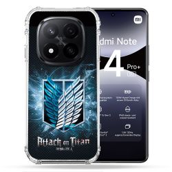 Coque Renforcée Pour Xiaomi Redmi Note 14 PRO PLUS 5G Manga Attaque Titans Noir