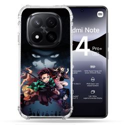 Coque Renforcée Pour Xiaomi Redmi Note 14 PRO PLUS 5G Manga Demon Slayer Noir
