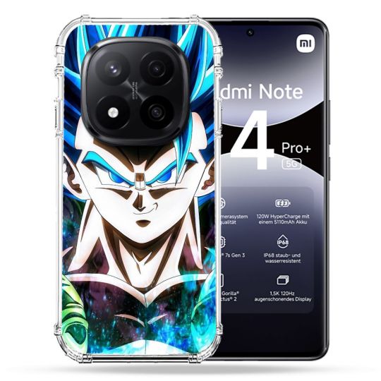 Coque Renforcée Pour Xiaomi Redmi Note 14 PRO PLUS 5G Manga Dragon Ball Gogeta Visage