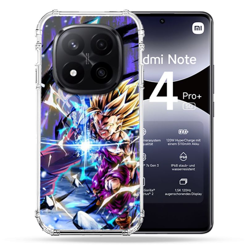 Coque Renforcée Pour Xiaomi Redmi Note 14 PRO PLUS 5G Manga Dragon Ball Sangohan Duo