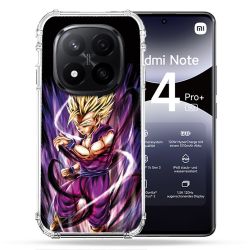 Coque Renforcée Pour Xiaomi Redmi Note 14 PRO PLUS 5G Manga Dragon Ball Sangohan Violet