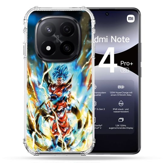Coque Renforcée Pour Xiaomi Redmi Note 14 PRO PLUS 5G Manga Dragon Ball Sangoku Blanc