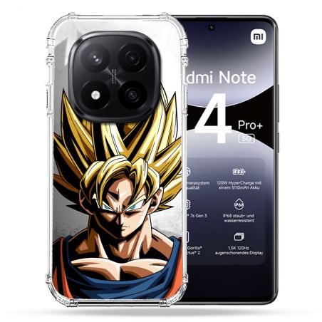Coque Renforcée Pour Xiaomi Redmi Note 14 PRO PLUS 5G Manga Dragon Ball Sangoku Portrait