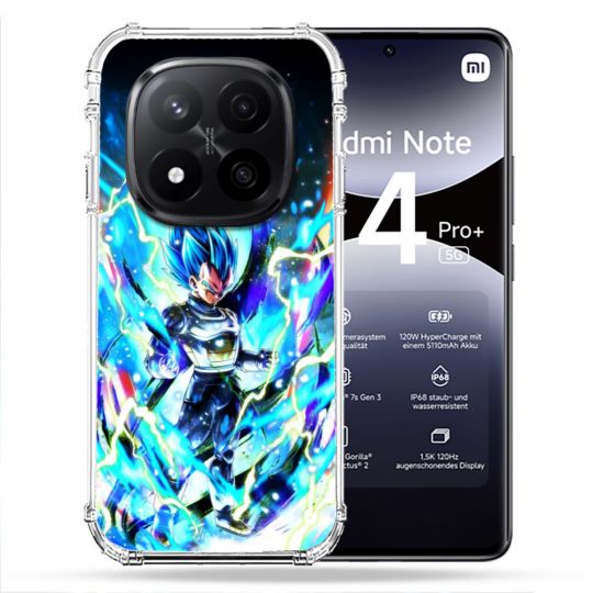 Coque Renforcée Pour Xiaomi Redmi Note 14 PRO PLUS 5G Manga Dragon Ball Vegeta Bleu