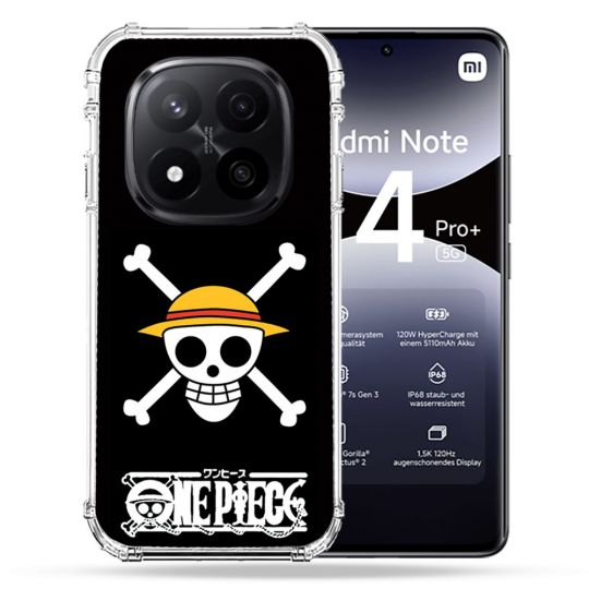 Coque Renforcée Pour Xiaomi Redmi Note 14 PRO PLUS 5G Manga One Piece Tete de Mort