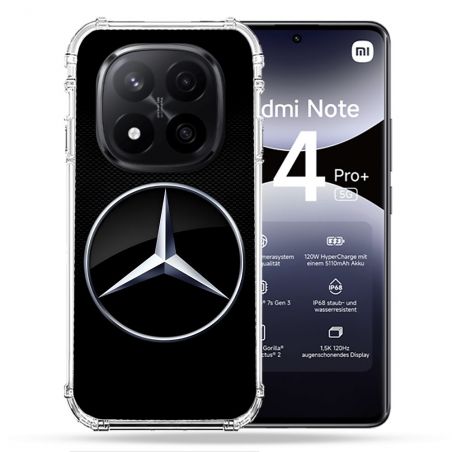 Coque Renforcée Pour Xiaomi Redmi Note 14 PRO PLUS 5G Mercedes Carbone