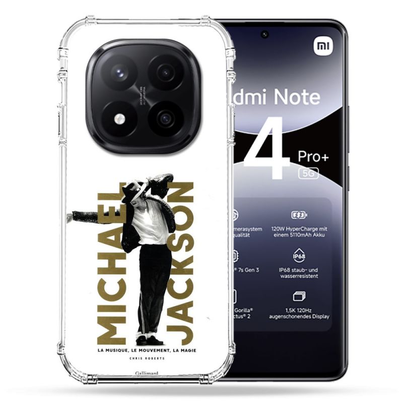 Coque Renforcée Pour Xiaomi Redmi Note 14 PRO PLUS 5G Michael Jackson Blanc