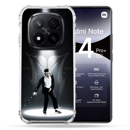 Coque Renforcée Pour Xiaomi Redmi Note 14 PRO PLUS 5G Michael Jackson Noir