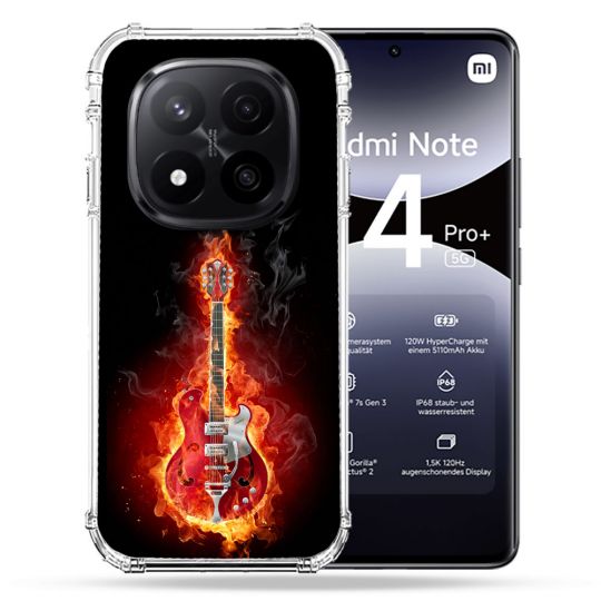 Coque Renforcée Pour Xiaomi Redmi Note 14 PRO PLUS 5G Musique Guitare Electrique