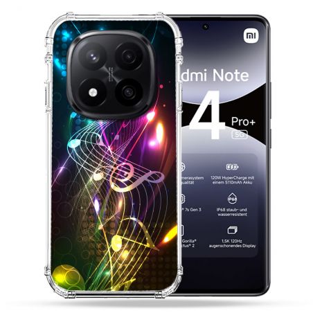 Coque Renforcée Pour Xiaomi Redmi Note 14 PRO PLUS 5G Musique Partition Multicolore
