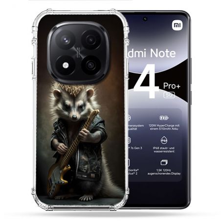 Coque Renforcée Pour Xiaomi Redmi Note 14 PRO PLUS 5G Musique Rock Herisson