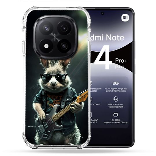 Coque Renforcée Pour Xiaomi Redmi Note 14 PRO PLUS 5G Musique Rock Lapin