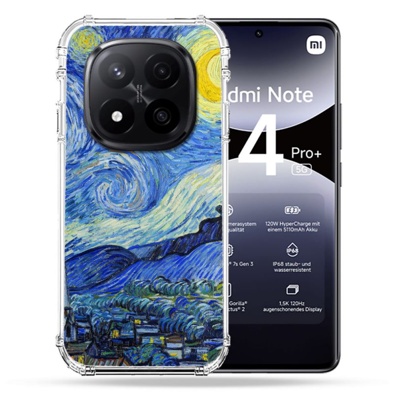 Coque Renforcée Pour Xiaomi Redmi Note 14 PRO PLUS 5G Peinture La nuit étoilée