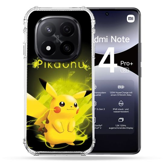 Coque Renforcée Pour Xiaomi Redmi Note 14 PRO PLUS 5G Pokemon Pikachu Eclair