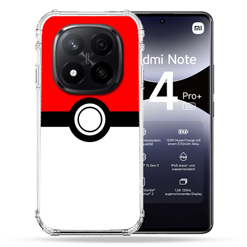 Coque Renforcée Pour Xiaomi Redmi Note 14 PRO PLUS 5G Pokemon Pokeball
