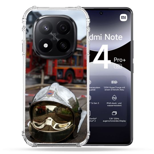 Coque Renforcée Pour Xiaomi Redmi Note 14 PRO PLUS 5G Pompier Casque Camion