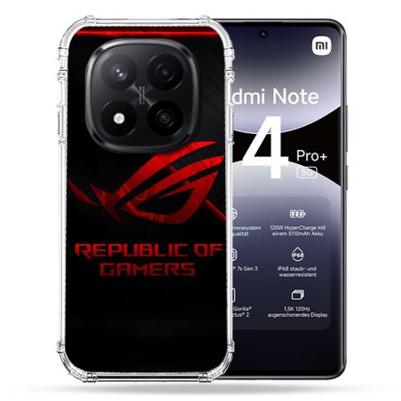 Coque Renforcée Pour Xiaomi Redmi Note 14 PRO PLUS 5G ROG Rouge
