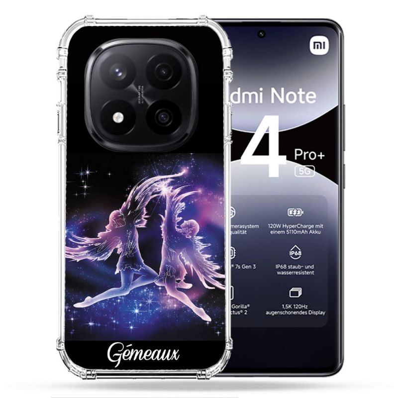 Coque Renforcée Pour Xiaomi Redmi Note 14 PRO PLUS 5G Signe Zodiaque 2 Gémeaux