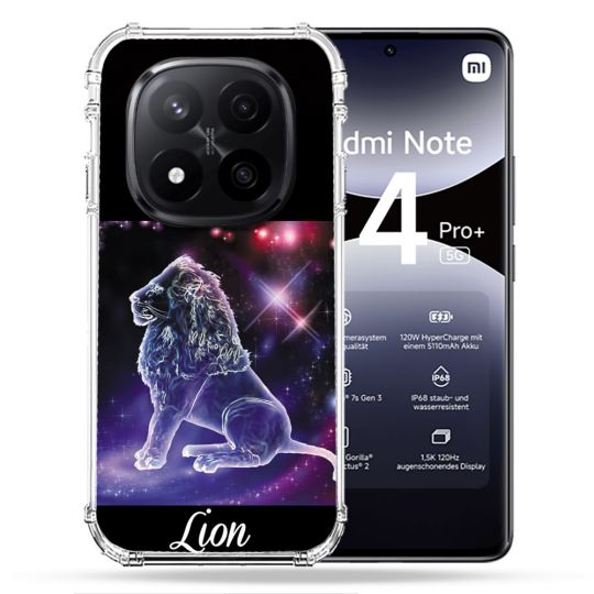 Coque Renforcée Pour Xiaomi Redmi Note 14 PRO PLUS 5G Signe Zodiaque 2 Lion