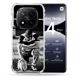 Coque Renforcée Pour Xiaomi Redmi Note 14 PRO PLUS 5G Sport Rugby Noir Blanc