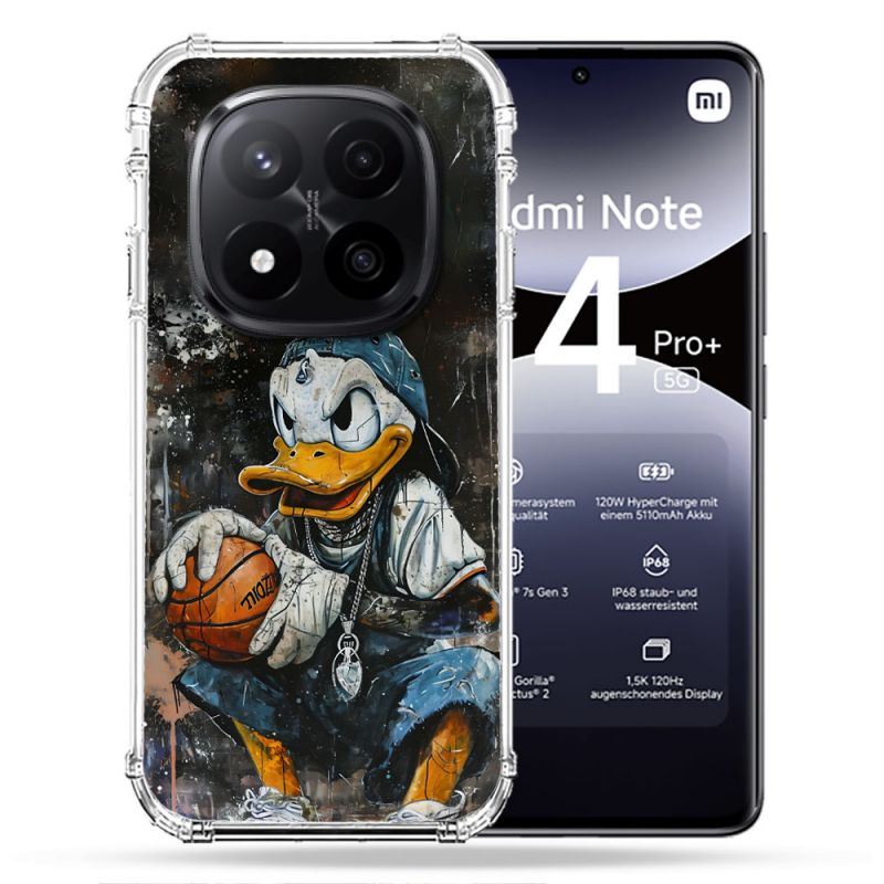 Coque Renforcée Pour Xiaomi Redmi Note 14 PRO PLUS 5G Street Art Donald Duck