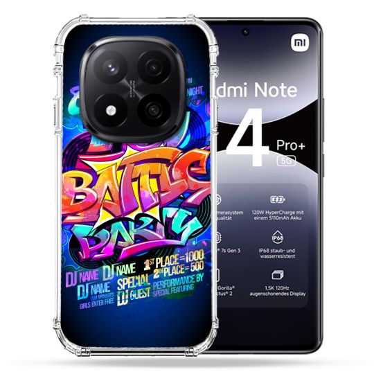 Coque Renforcée Pour Xiaomi Redmi Note 14 PRO PLUS 5G Street Art Rap