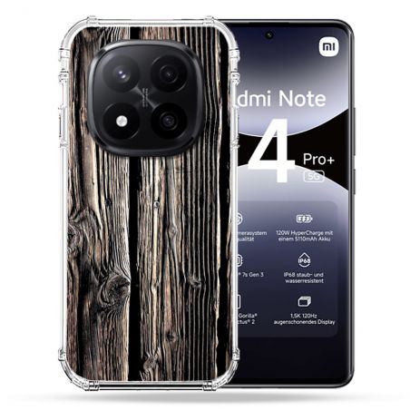 Coque Renforcée Pour Xiaomi Redmi Note 14 PRO PLUS 5G Texture Bois