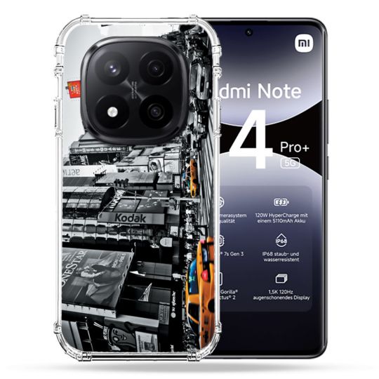 Coque Renforcée Pour Xiaomi Redmi Note 14 PRO PLUS 5G Voyage Amerique USA New York Taxi