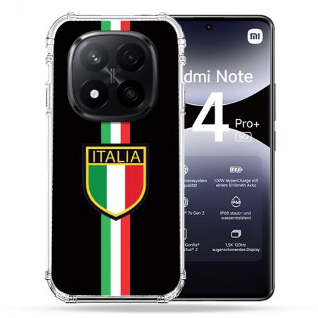 Coque Renforcée Pour Xiaomi Redmi Note 14 PRO PLUS 5G Voyage Italie 3 Noir
