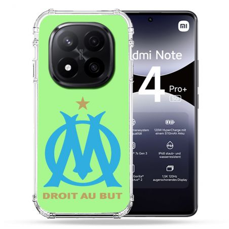 Coque Renforcée Transparente Pour Xiaomi Redmi Note 14 PRO PLUS 5G Foot Olympique Marseille OM