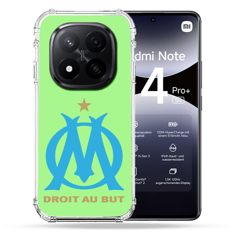 Coque Renforcée Transparente Pour Xiaomi Redmi Note 14 PRO PLUS 5G Foot Olympique Marseille OM