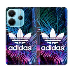 Housse Cuir Portefeuille Pour Xiaomi Redmi Note 14 4G Adidas Palmier