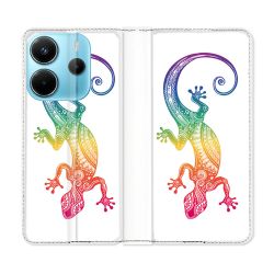 Housse Cuir Portefeuille Pour Xiaomi Redmi Note 14 4G Animal Salamandre Color