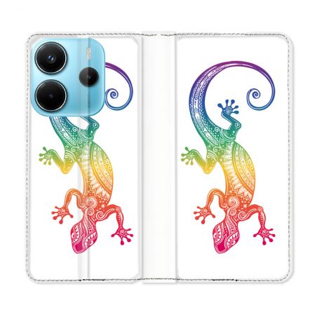 Housse Cuir Portefeuille Pour Xiaomi Redmi Note 14 4G Animal Salamandre Color