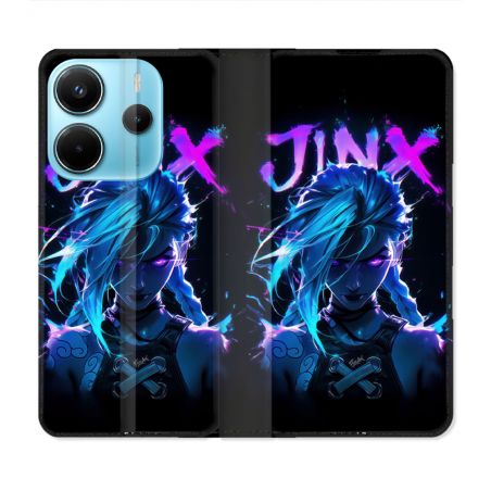 Housse Cuir Portefeuille Pour Xiaomi Redmi Note 14 4G Arcane Jinx Night