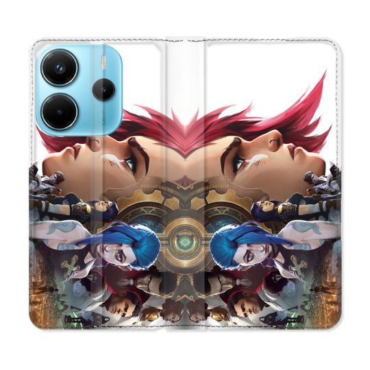 Housse Cuir Portefeuille Pour Xiaomi Redmi Note 14 4G Arcane Jinx Sœur