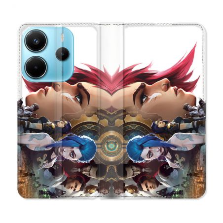 Housse Cuir Portefeuille Pour Xiaomi Redmi Note 14 4G Arcane Jinx Sœur