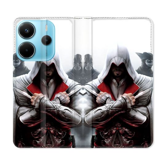 Housse Cuir Portefeuille Pour Xiaomi Redmi Note 14 4G Assassin Creed Mask