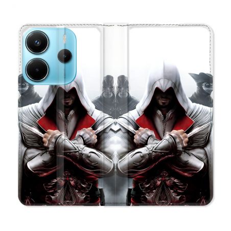 Housse Cuir Portefeuille Pour Xiaomi Redmi Note 14 4G Assassin Creed Mask