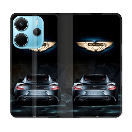Housse Cuir Portefeuille Pour Xiaomi Redmi Note 14 4G Aston Martin