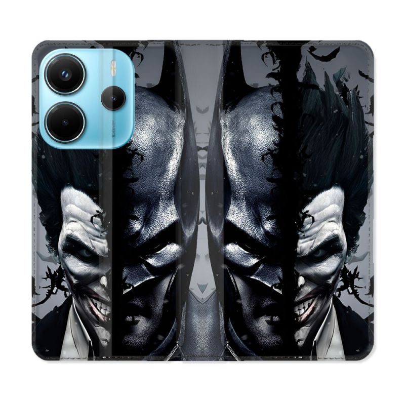 Housse Cuir Portefeuille Pour Xiaomi Redmi Note 14 4G Batman Joker