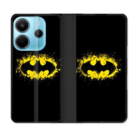 Housse Cuir Portefeuille Pour Xiaomi Redmi Note 14 4G Batman Logo