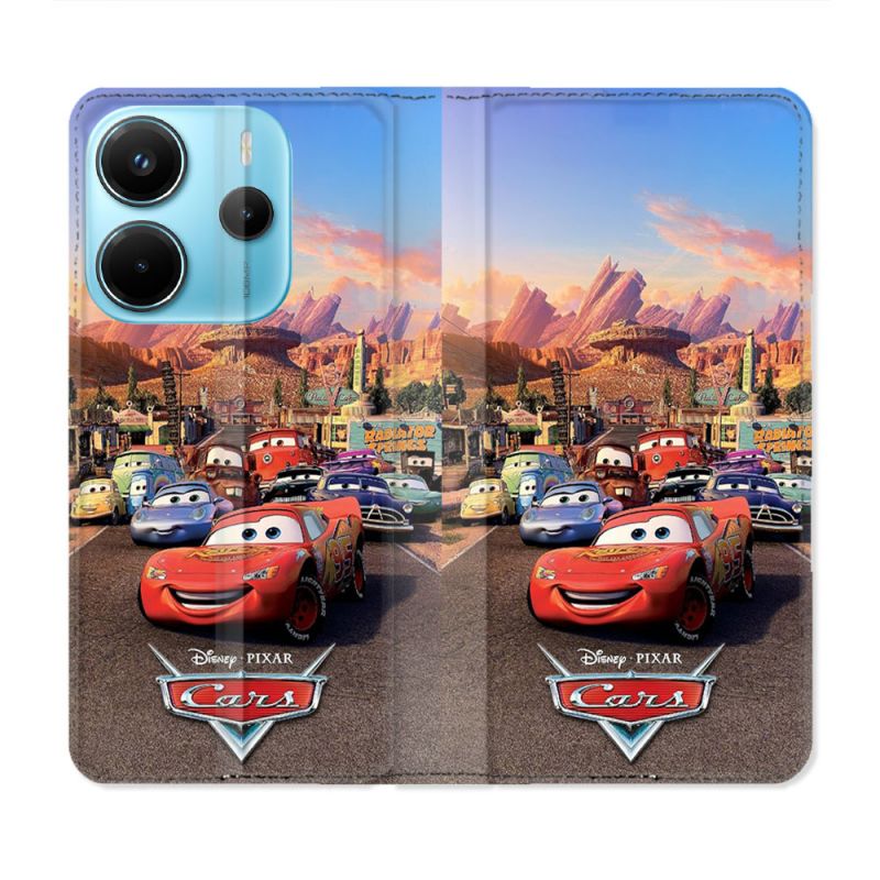 Housse Cuir Portefeuille Pour Xiaomi Redmi Note 14 4G Cars Affiche