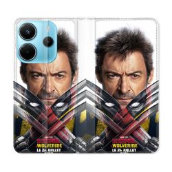 Housse Cuir Portefeuille Pour Xiaomi Redmi Note 14 4G Deadpool Affiche