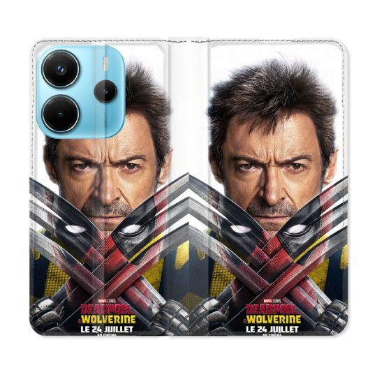 Housse Cuir Portefeuille Pour Xiaomi Redmi Note 14 4G Deadpool Affiche