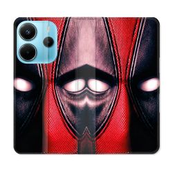 Housse Cuir Portefeuille Pour Xiaomi Redmi Note 14 4G Deadpool Yeux