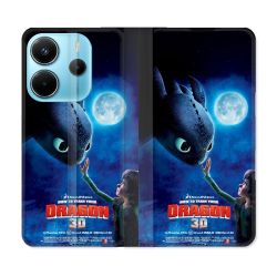 Housse Cuir Portefeuille Pour Xiaomi Redmi Note 14 4G Dragons Affiche