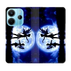 Housse Cuir Portefeuille Pour Xiaomi Redmi Note 14 4G Fantastique Fee Lune