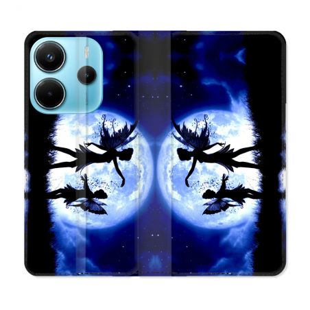 Housse Cuir Portefeuille Pour Xiaomi Redmi Note 14 4G Fantastique Fee Lune